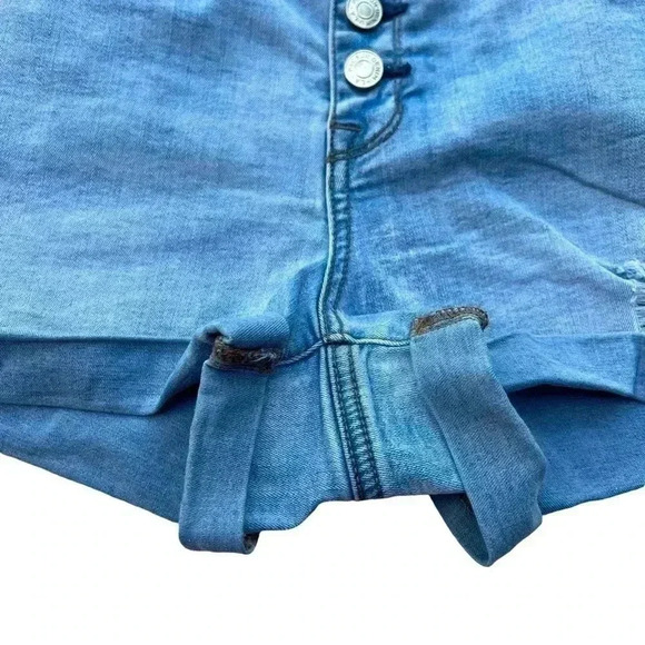 PACSUN DISTRESSED BUTTON FLY DENIM SHORTS•SIZE 30•PRE-OWNED GREAT CONDITION• - Picture 5 of 7